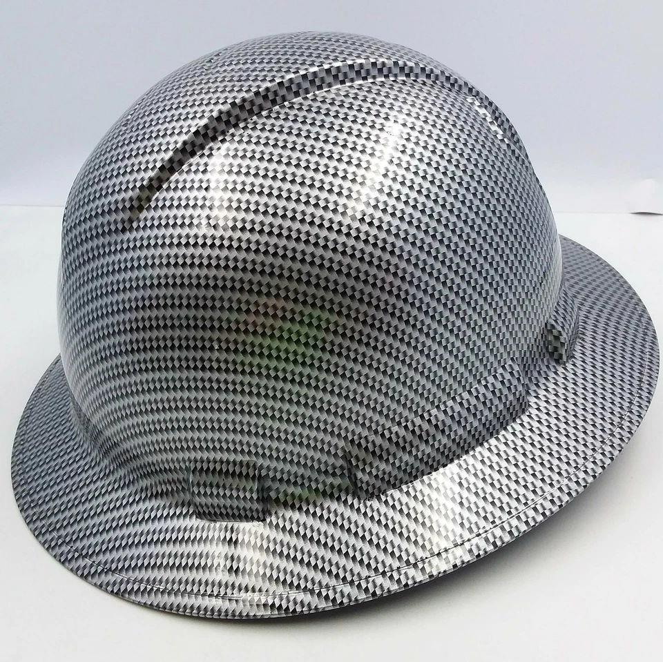 Sombrero duro de ala completa personalizado hidro sumergido metal negro fibra de carbono enfermos asaltantes Foto 3 de 4