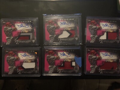 2018 Topps Inception Harrison Bader Patch Auto Out Of 75