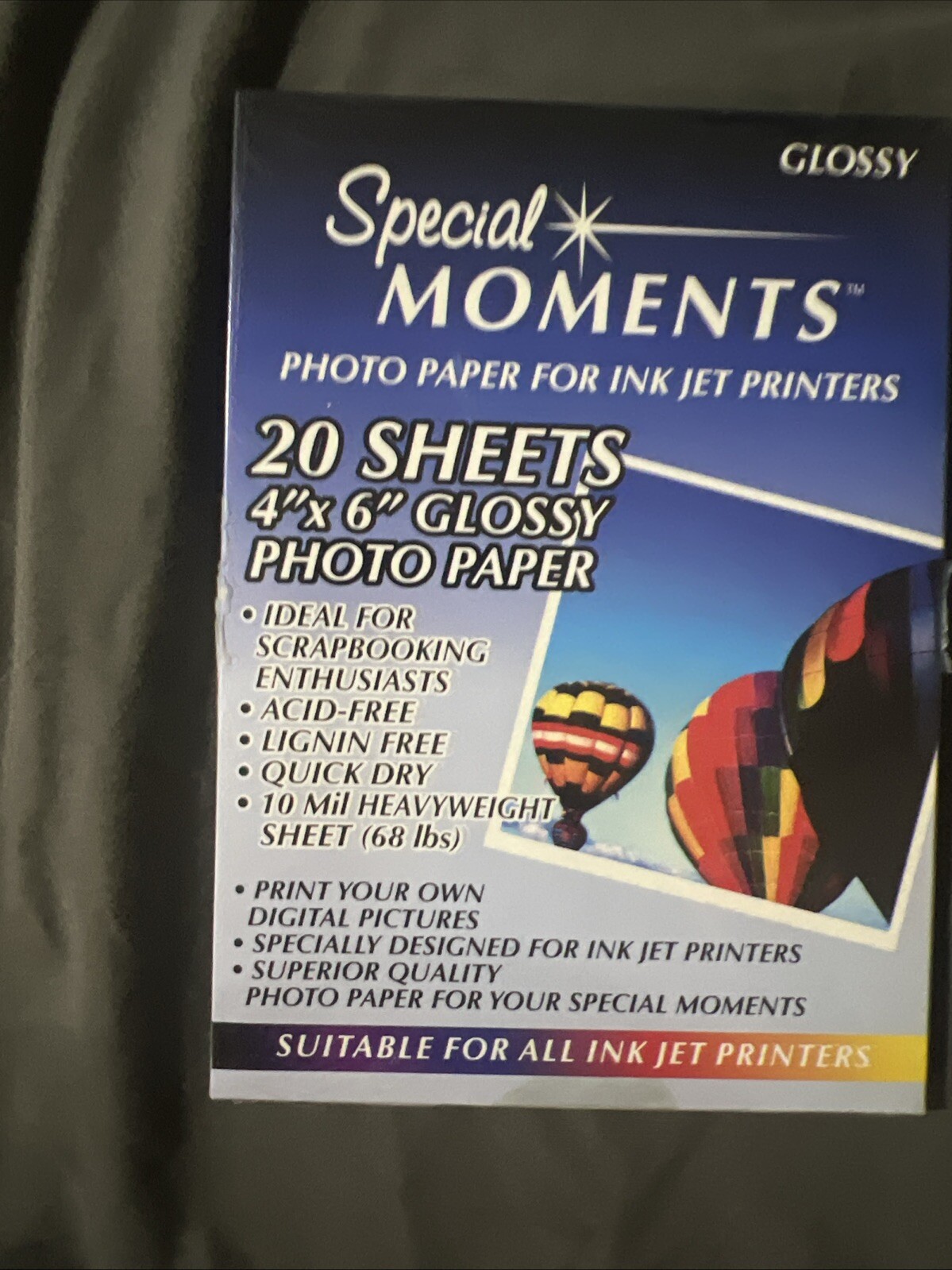 Glossy 4x6 Inkjet Photo Paper 20 Sheets for Special Moments  