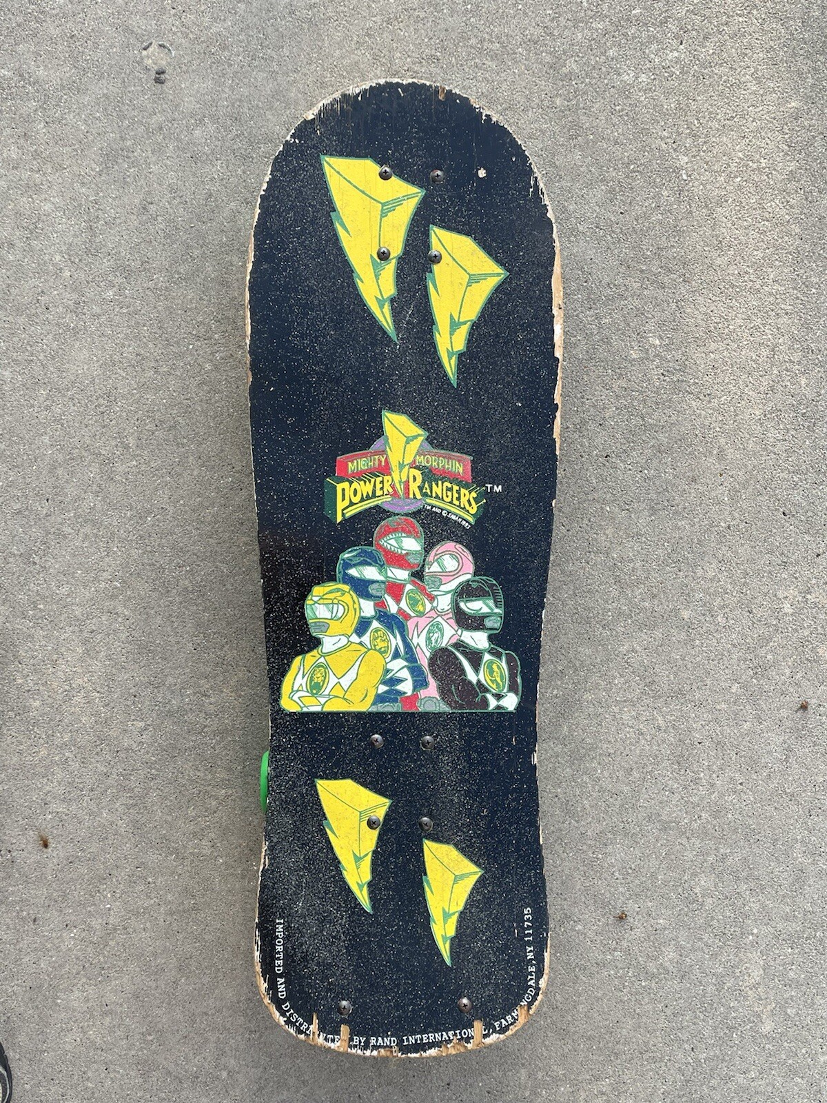 Vintage Mighty Morphin Power Rangers Skateboard 1993 Rare