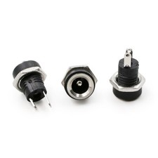 5.5mm x 2.1/2.5mm Round Chassis Female Panel Mount Socket DC Connector Jack Plug