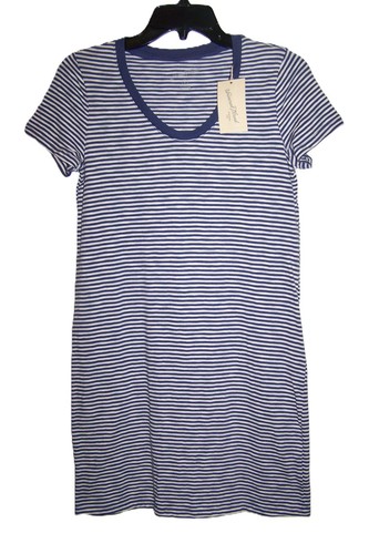 Universal Thread Goods Size XS Women's Blue & White Striped T-Shirt Dress NEW - Picture 5 of 8