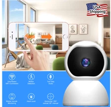  360° Wi-Fi  Wireless Security IP Camera  1080 HD Night Vision, Motion Dome Cam