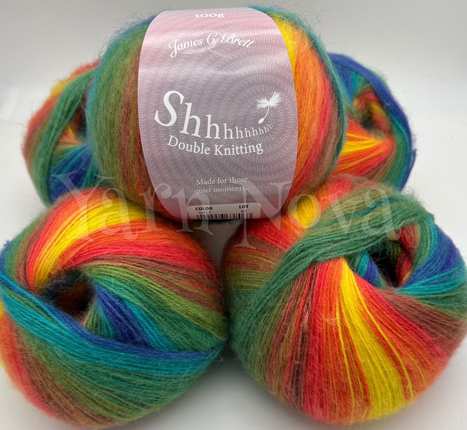James C Brett Shhh Double Knitting Crochet Yarn Wool - 5 x 100g Balls - SH17