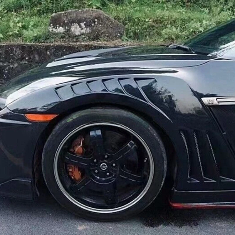 FOR NISSAN GT-R GTR R35 CARBON FIBER FRONT BUMPER SIDE FENDER FLARES COVER — 第 4/4 张图片