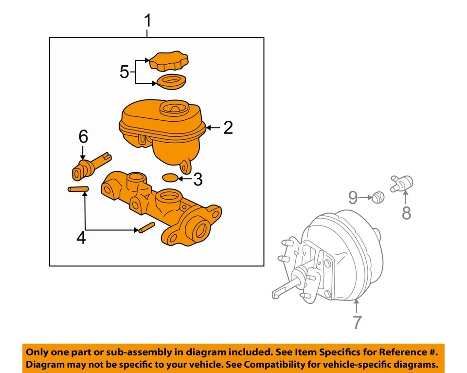 Used Brake Master Cylinder fits: 2003 Pontiac Grand am VIN N 4th digit Classic G - Изображение 3 из 4