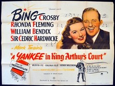 A YANKEE IN KING ARTHUR’S COURT 1949 Bing Crosby, Rhonda Fleming UK QUAD POSTER