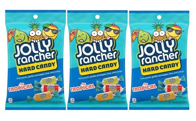 Jolly R's American Candy harte Süßigkeiten tropisch 3x 198g Tasche selten USA Import