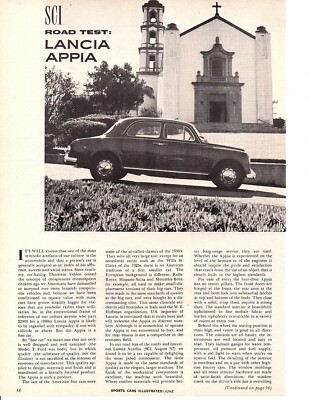 1959 LANCIA APPIA ~ ORIGINAL 4-PAGE ROAD TEST / ARTICLE / AD