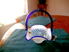 Fenton Blue Ridge Basket blue and white swirl 80th anniversary limited edition