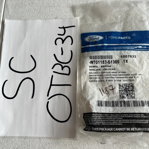 Genuine Ford Dowel Bush W701183-S1300