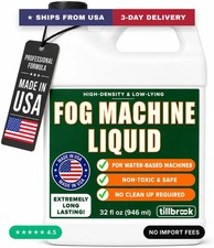 Fog Machine Liquid, 32 oz, High-Density, Long-Lasting, Water-Based Formula