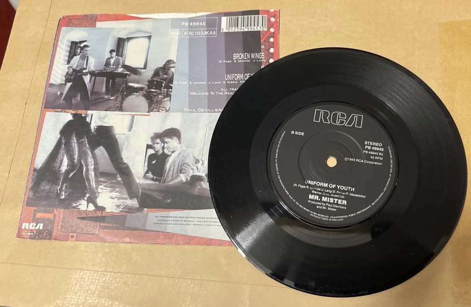 MR MISTER - Broken Wings - Scarce 1985 UK RCA 2-track 7" Vinyl Single - Image 2 of 2