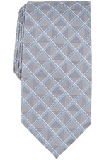 Perry Ellis Men Karmen Grid Tie Silver