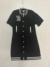 Daisy Black Varsity Snap Button Short Sleeve ...