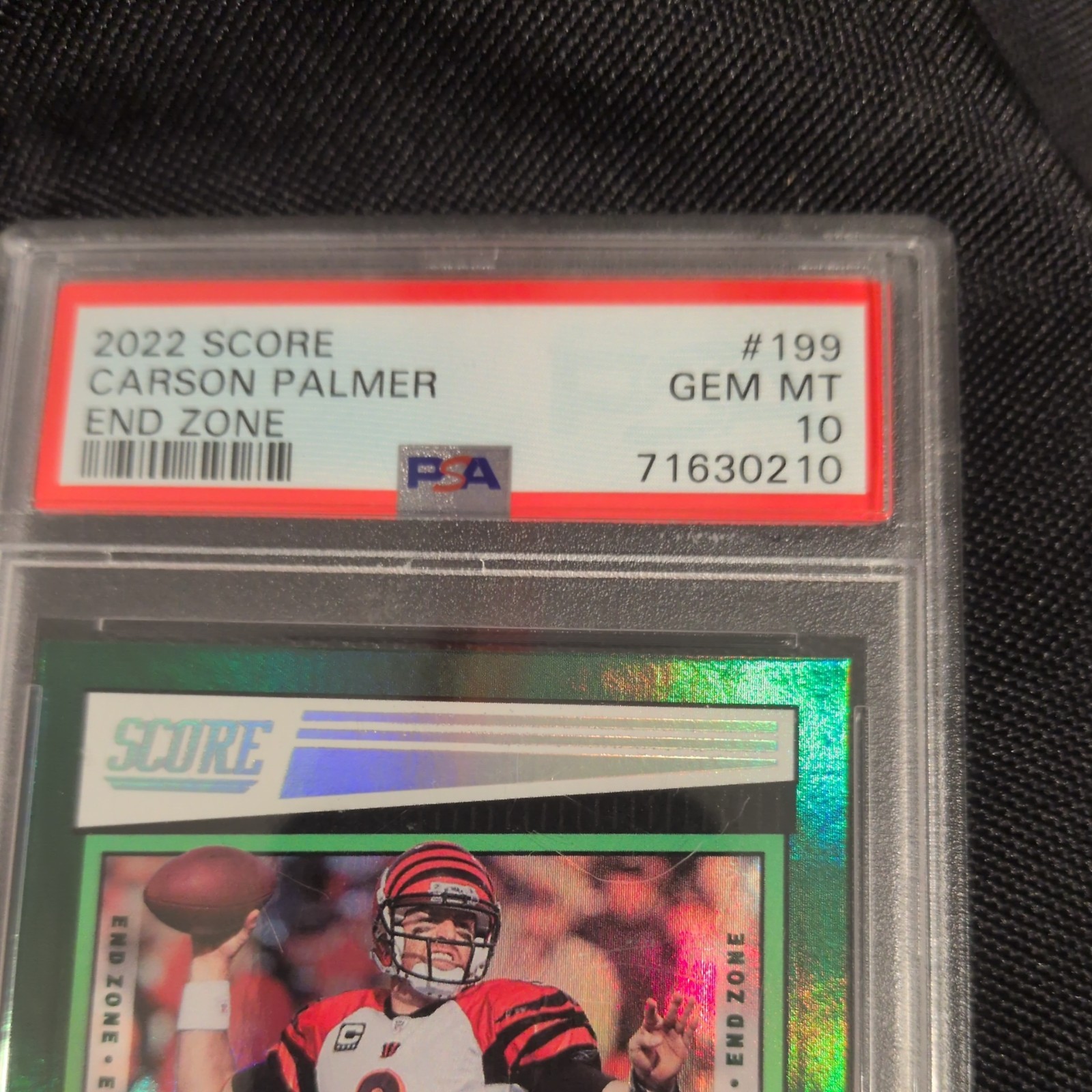 2022 Score - PSA 10 Carson Palmer #199 Green 5/6 POP 1  view 7