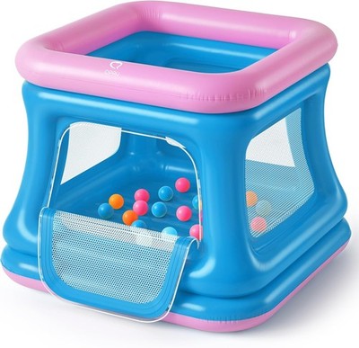 3-in-1 Aufblasbares Hüpfhaus Kleinkinder 1-4 Bällebad & Trampolin Sicherheitsnetz