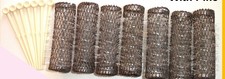 2 Packs 14 total MEDIUM BRUSH ROLLERS PINS Hair Medium 2.5" x 0.75"