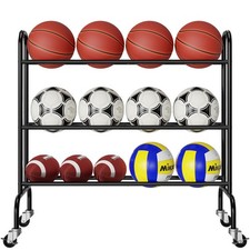 Sports Equipment Organizer, Garage Basketball Rack, Gear  Ball Storage Rack,...