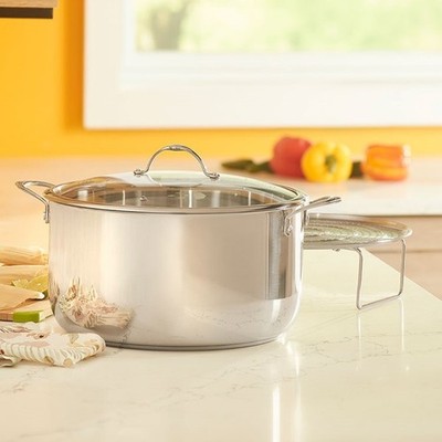 Princess House Heritage Signature 15-Qt Stockpot w/Lid & Steamer