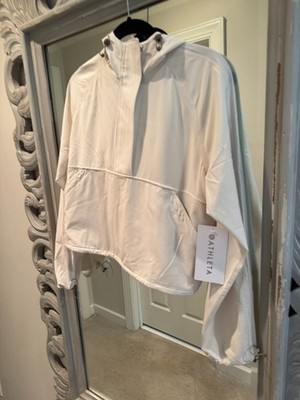 NWT Athleta Ivoery Boundless Crop Popover Jacket - Size XXS (polyester, elastane
