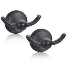 Bathroom Towel Hooks Oil Rubbed Bronze Robe Wall Mounted Traditional 2 Pack