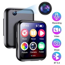 Bluetooth 5.4 MP3 Player, 2 IPS Touchscreen, Hi-Fi Sound, 128GB Expandable