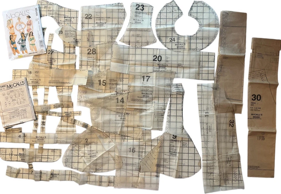 Traje de baño de dos piezas y patrón de encubrimiento McCall's para mujer M5400 tallas 4-12 Foto 4 de 4