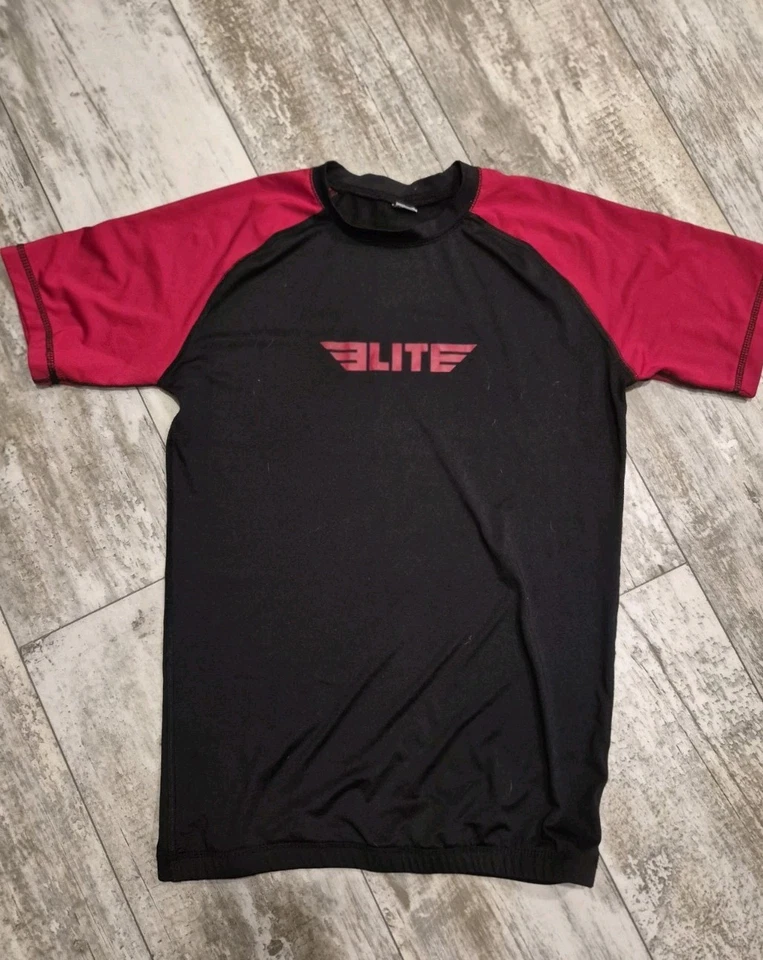 Elite Sports Long Sleeve Black/red Rash Guard XL BJJ Jiu Jitsu No Gi - Image 3 of 4