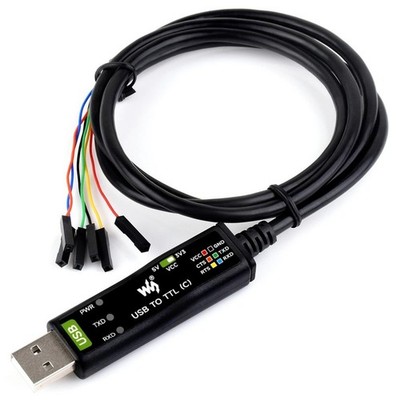 Waveshare USB TO TTL C 6-PIN UART Kabel, RTS/CTS, FT232RNL Chip, 300bps-3Mbps,
