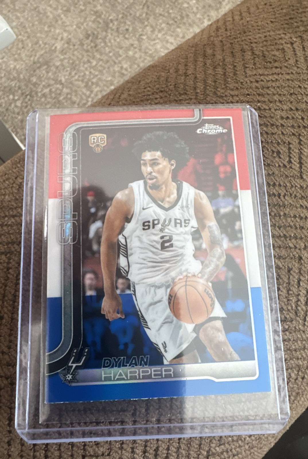 2025-26 Topps Chrome - Dylan Harper #252 Red White & Blue Refractor (RC)