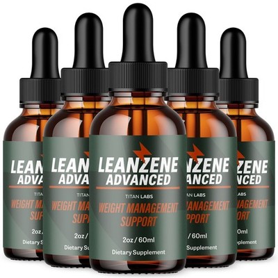 (5 Pack) Leanzene Drops Advanced Health & Fitness Formula Lean Zene 150 Servings