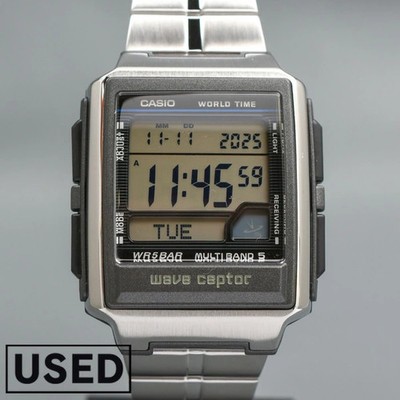 Casio Waveceptor WV-59RD Men's Atomic Watch, Multi-Band 5, World Time, Used