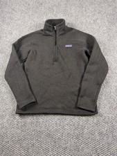 Patagonia Sweater Mens Small Gray Better Sweater 1/4 Zip Fleece Pullover Outdoor