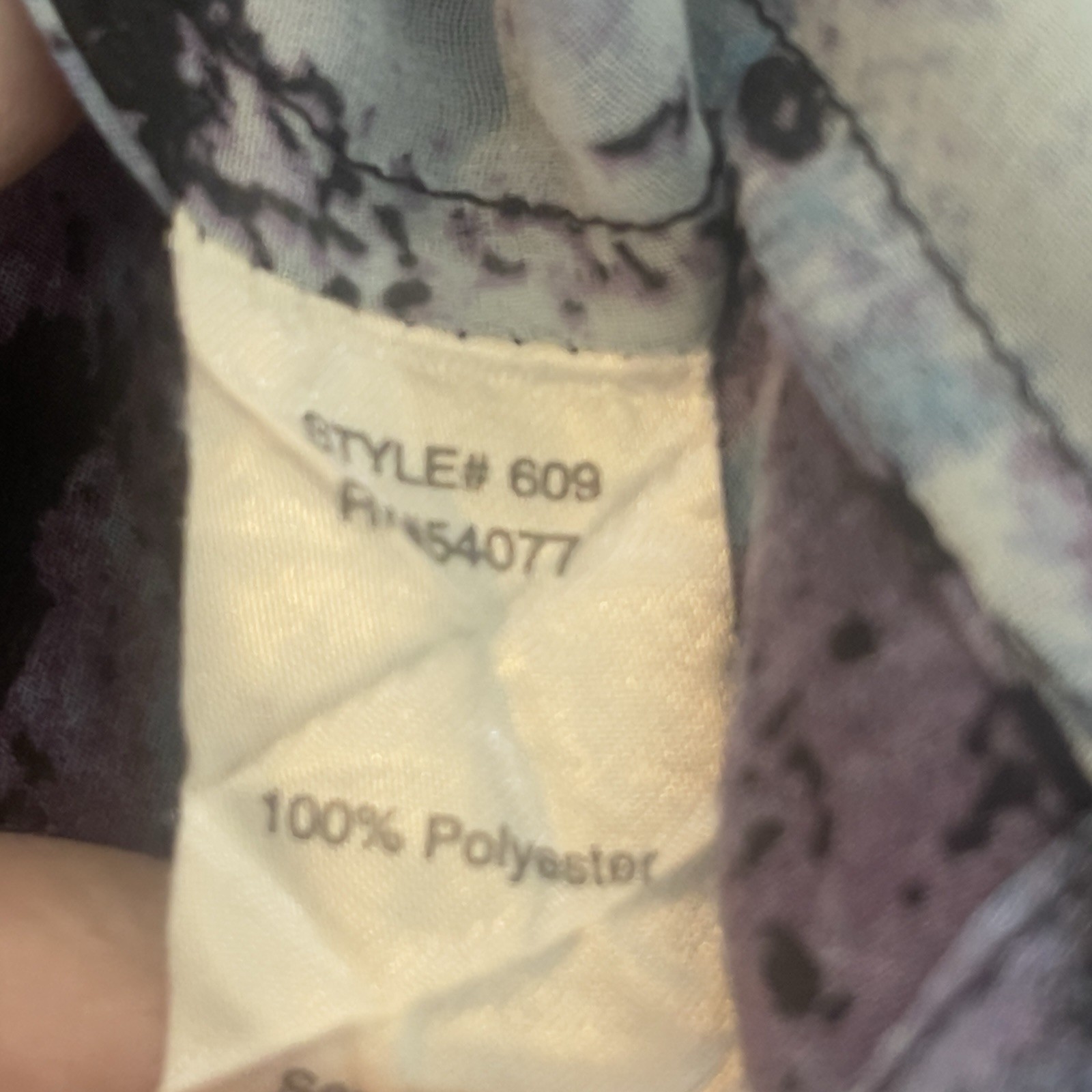 CAbi Semi Sheer Python Hidden Button Blouse Small… - image 5