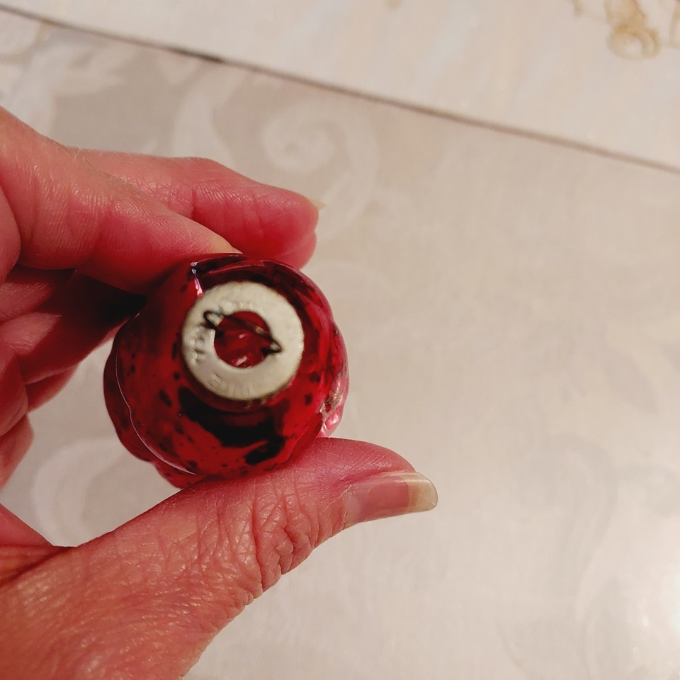 Ruby Rose Make Rare Shiny Brite Glass Rose Figural Christmas Ornament Ruby Red | eBay
