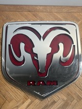 Vtg Dodge Ram Truck Logo Plexi Mirror Sign Wall Bar Garage Autoshop Classic Logo
