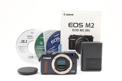 Canon EOS M2 Mirrorless Camera Body with Charger, Cap, & Manuals