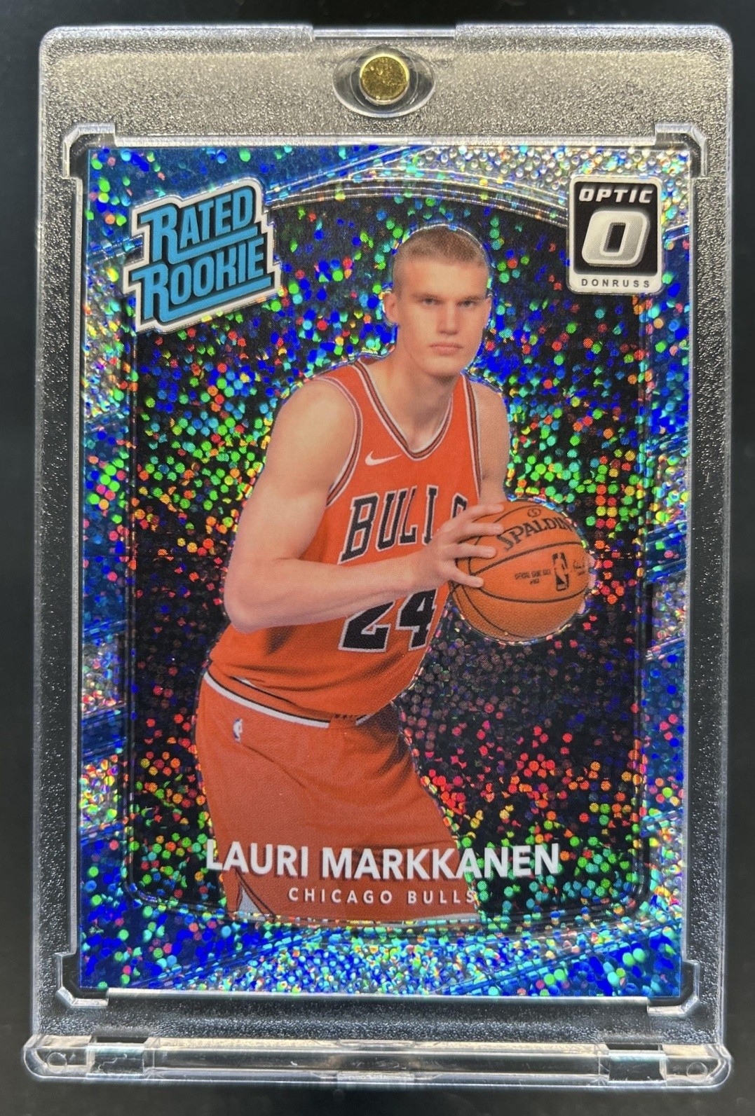 2017-18 Panini Donruss Optic Lauri Markkanen SSP White Sparkle RC #159 Bulls
