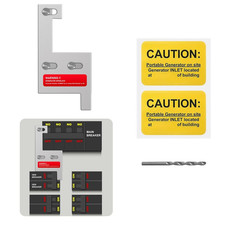 Generator Interlock Kit for GE and Siemens 200 Amp Panels, 2.25" Spacing