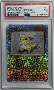 Pokemon Legendary Collection Reverse Holo Sandshrew #91/110 PSA 7 NM