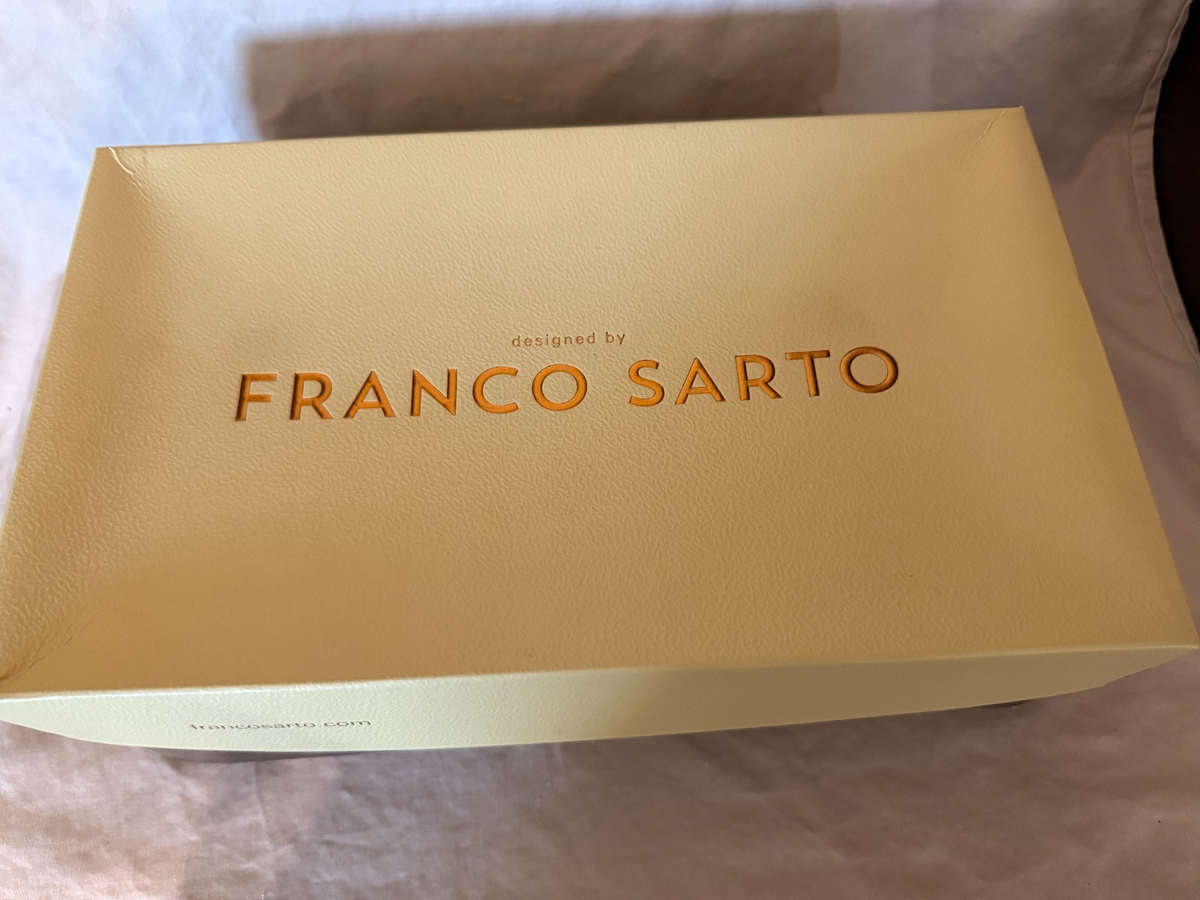 Franco Sarto Womens 7.5 M Jamila Open Toe Pump Slip On Wedge Heels 