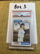 2023 TOPPS HERITAGE #93 JAMES OUTMAN ROOKIE CARD RC, DODGERS - PSA 10 (75777). rookie card picture