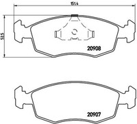 Brembo Bremsbelagsatz Scheibenbremse Prime P 24 019 FüR Ford Scorpio Escort Bng