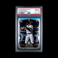 2023 1st Bowman Draft Chrome JACOB WILSON BDC-121 PSA 10 Refractor Athletics ROY