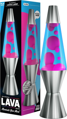 The Original Lava  Lamp - 14.5'' Techno Chrome - Classic Liquid Motion Lamp - Pin
