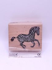 Running Zebra A826E Safari Animal Mammal 2.75" X 2" Rubber Stampede