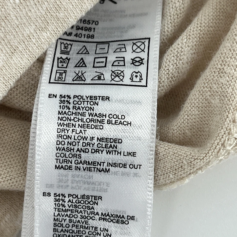 Camiseta Forever 21 beige manga larga - rayas - camiseta grande para mujer en muy buen estado Foto 4 de 4