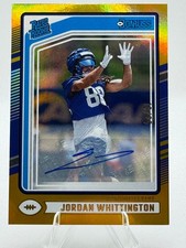 2024 Panini Donruss Football Jordan Whittington Press Proof Gold   /25 Signed