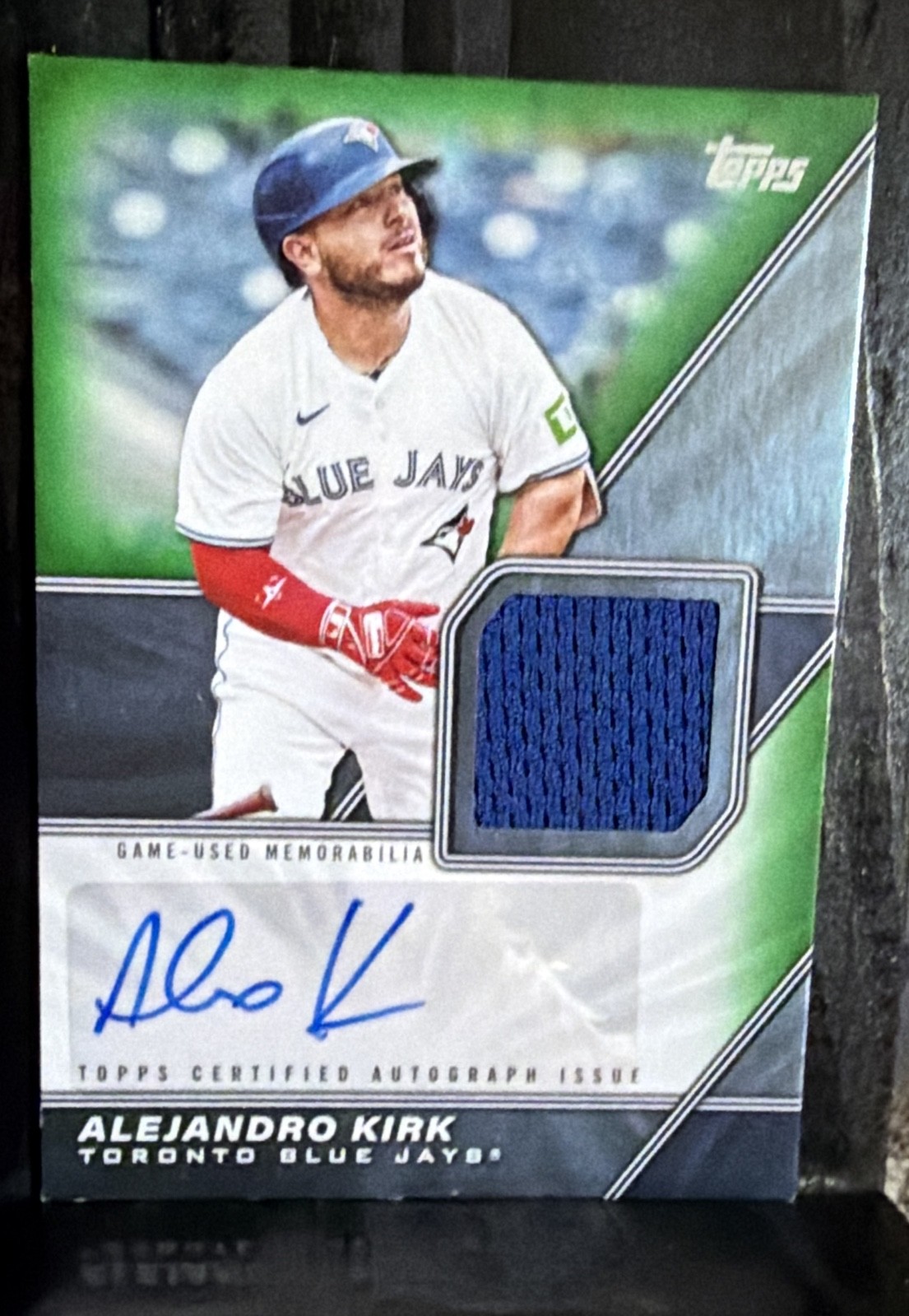 2026 Topps Series 1-Major League Material Auto Alejandro Kirk #MLMA-AK Green /99